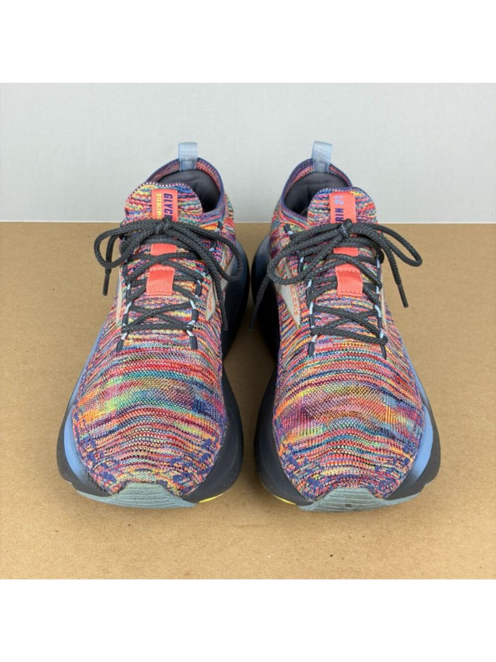 Brooks Glycerin 21 Stealthfit Knit Athletic Shoes Womens 10 Blue Multicolor - Picture 2 of 10
